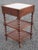 19th Century Jacobean Barley Twist Tiger Oak, Caned and Marble Inset Side Table For Sale - Image 12 of 14