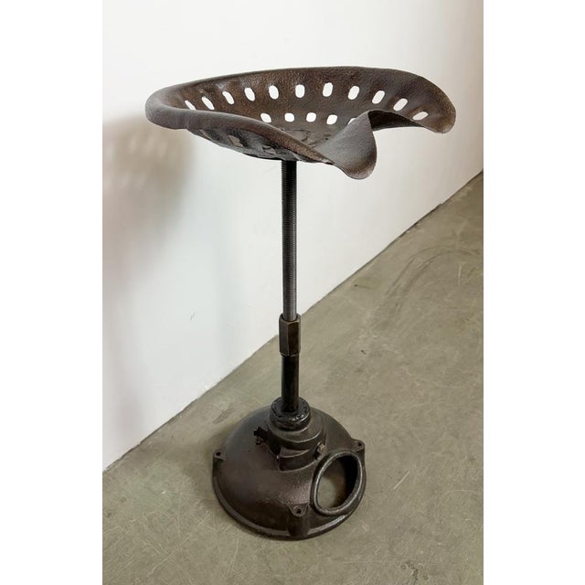 Metal Vintage Industrial Swivel Chair, 1950s For Sale - Image 7 of 18