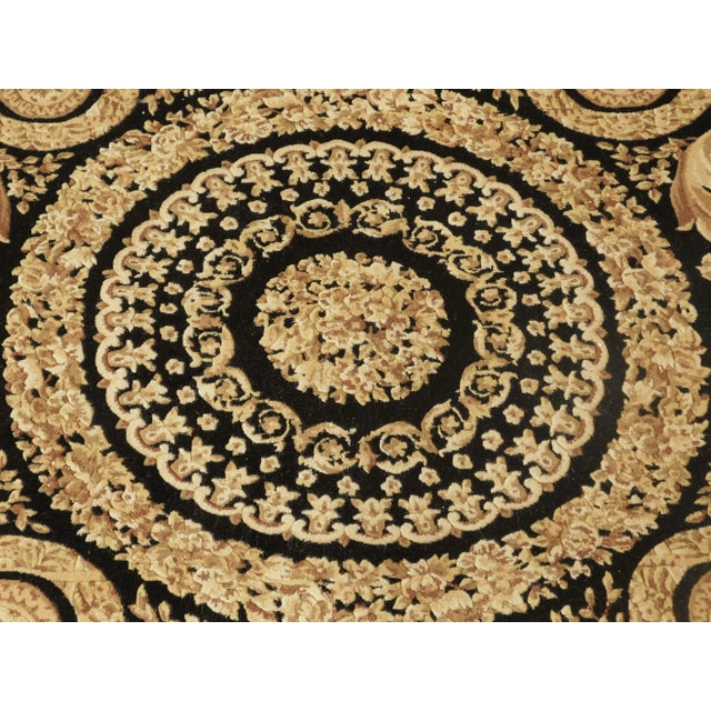 2000 - 2009 Early 21st Century Vintage Aubuson Style Hand Knotteed Rug. 7'10"x 8' For Sale - Image 5 of 13