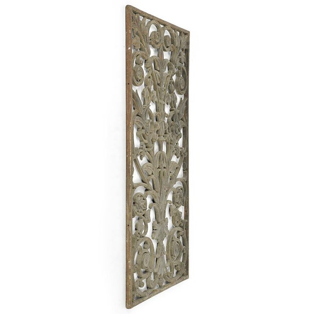 Decorative Floral Cast Iron Grille For Sale - Image 4 of 8