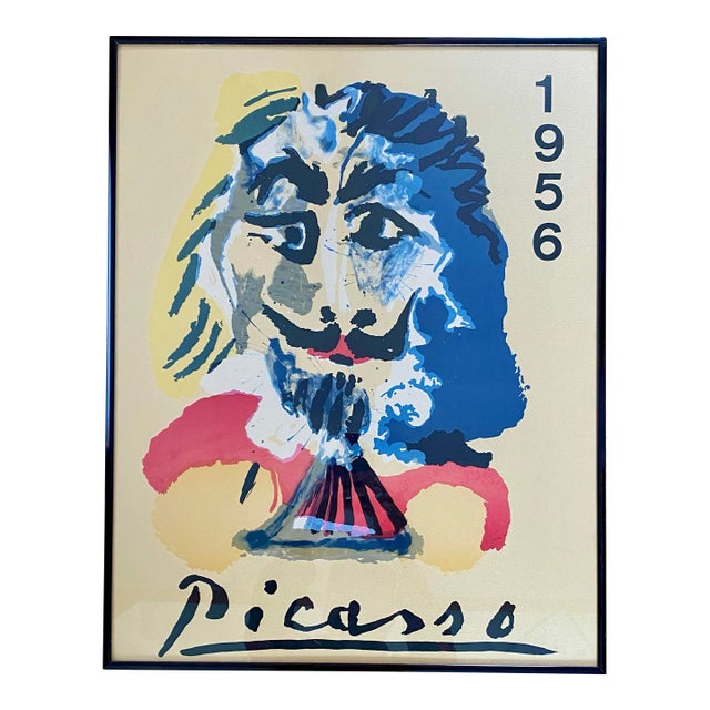 Vintage Pablo Picasso "Portraits Imaginaires" Musketeer Lithograph Poster For Sale