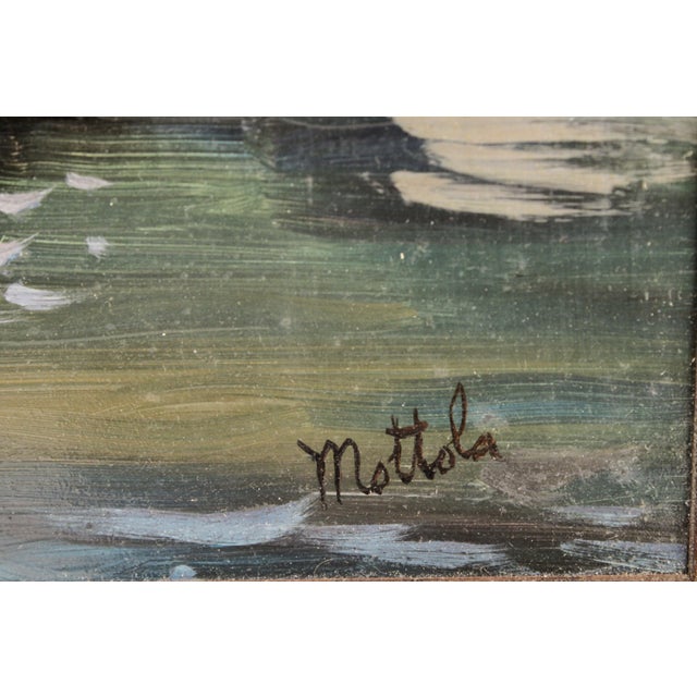 Painting by Filastro Mottola (1915-2008) of Boats in Noyo Bay For Sale - Image 9 of 12