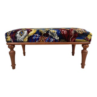 Handmade Rug Upholstered Bench For Sale