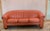 Animal Skin 1970s Orange Leather Danish 3- Seater For Sale - Image 7 of 8