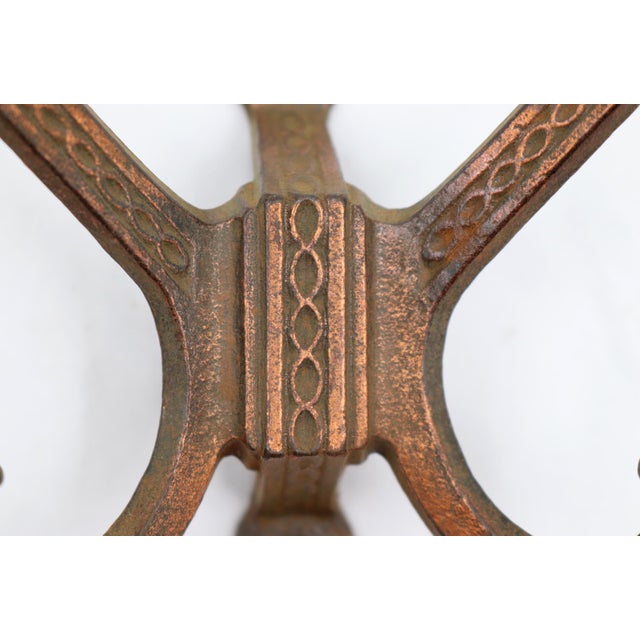 Traditional Vintage Copper Plated Cast Iron Chain Link Wall Hook For Sale - Image 3 of 7