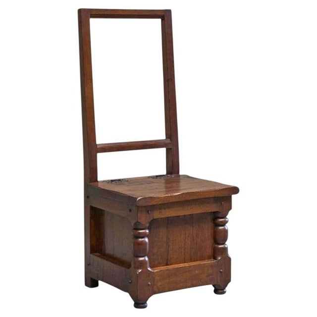 Vintage Medieval Revival Accent Chair in Oak, 1950s For Sale - Image 14 of 14