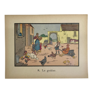 Mid 19th Century Jean-François Raffaëlli – French Educational Illustration / Children L