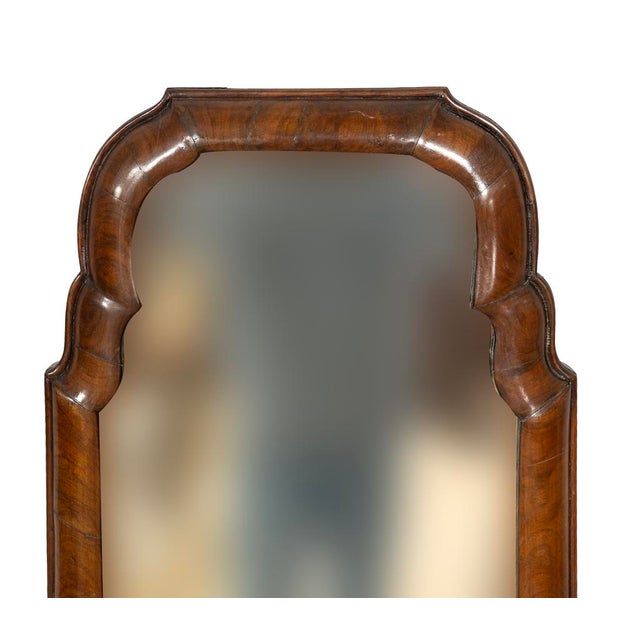 Dutch Baroque Walnut Mirror For Sale - Image 4 of 6