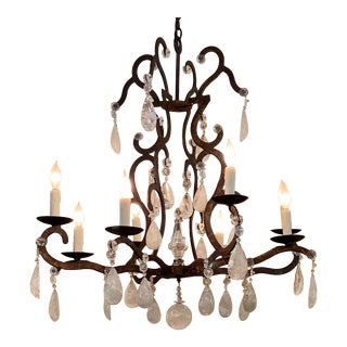 Dennis & Leen Rock Crystal Chateau Chandelier For Sale
