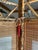 Mid-Century Hand Painted Peacocks Folding Room Divider Screen Tortoise Finish Bamboo. Bohemian, Tiki, Eclectic, Asian...