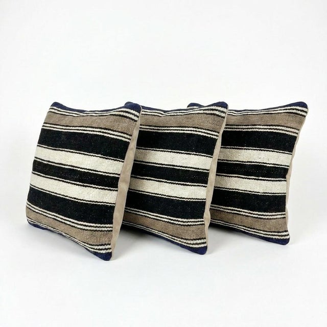 This beautiful 16'' X 16'' pillow cover set was made from authentic Turkish Kilim pieces. Bright colors of wool adorn the...
