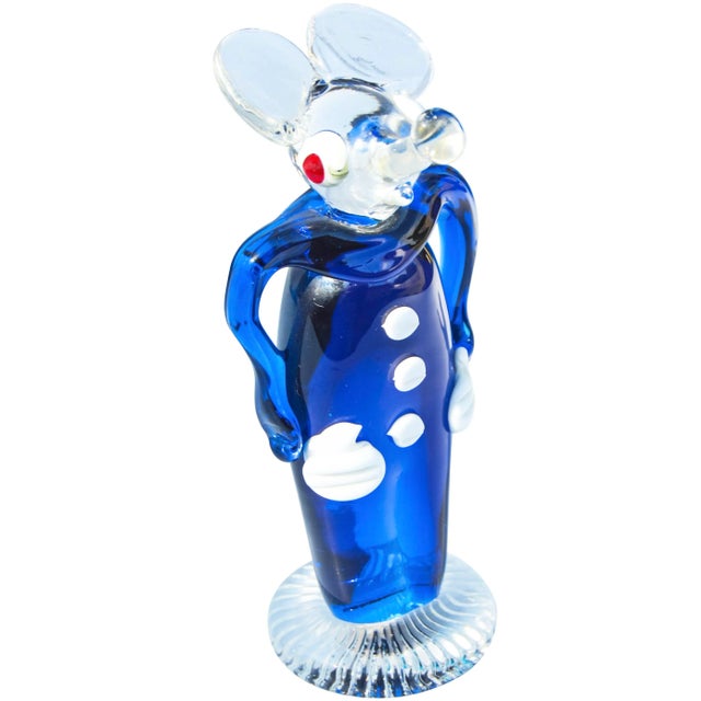 Glass Vintage Archimede Seguso Murano Italian Art Glass Mouse Figurine For Sale - Image 7 of 11