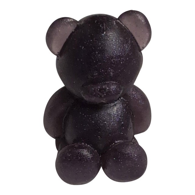 Purple Resin Bear Figurine Collectible For Sale