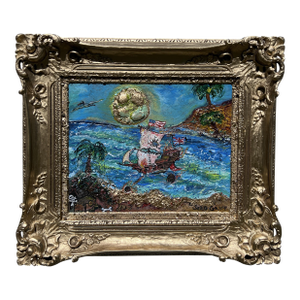 Acrylic Painting on Canvas by Serg Graff, Seascape, "Pirate Island" , Coa