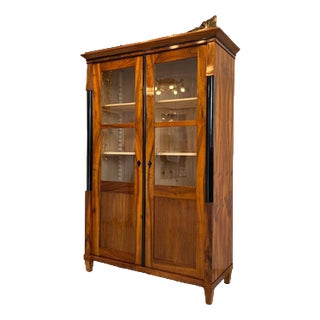 Biedermeier Display Cabinet in Walnut For Sale