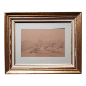 Rousseau Theodore - 1840 - Landscape With Rocks - Large Drawing
