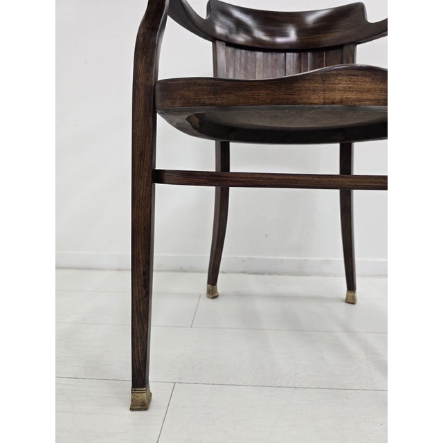 Fischel Armchair Model 6048 After Otto Wagner, Austria, C. 1900 by Otto Wagner for Fischel, 1890s For Sale - Image 3 of 18