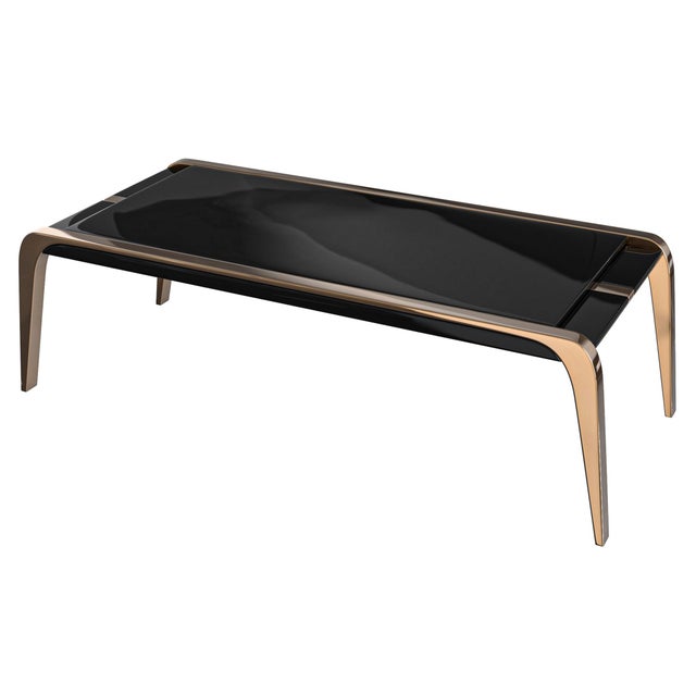 "Safari" Desk With Bronze and Stainless Steel, Handmade For Sale - Image 4 of 7