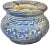 Ceramic Antique Handmade Moroccan Ceramic Ashtray With Blues For Sale - Image 7 of 10