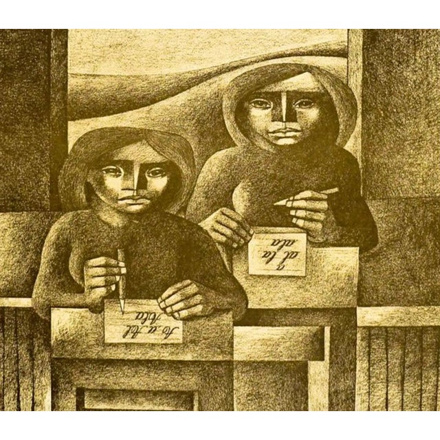 Jorge Dumas (born Uruguay 1928-1985) Students in School Lithograph on paper Unsigned This will be shipped rolled in a tube.