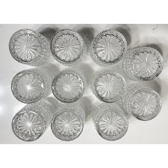 Late 20th Century Vintage Old Fashioned Whiskey Cut Glass Glasses - Set of 11 For Sale - Image 5 of 15