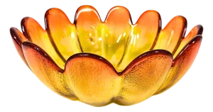 Amberina Petal Bowl
