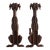 Rare Vintage Pair of Art Deco Cast Iron Dog Andirons / Log Holders, C1920-30s, 17” Tall For Sale