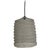 21st Century Handcrafted Knitted Lamp Wavy Bell in Silver Color, D35cm For Sale
