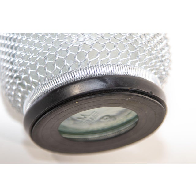 Vintage Classic Soda Siphon Seltzer Glass Bottle With Wire Mesh For Sale - Image 12 of 18