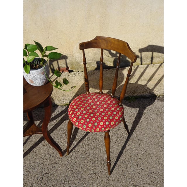 Wood and Fabric Chairs, Set of 2 For Sale - Image 4 of 18