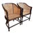 Pair of Antique Caned Barrel Chairs For Sale