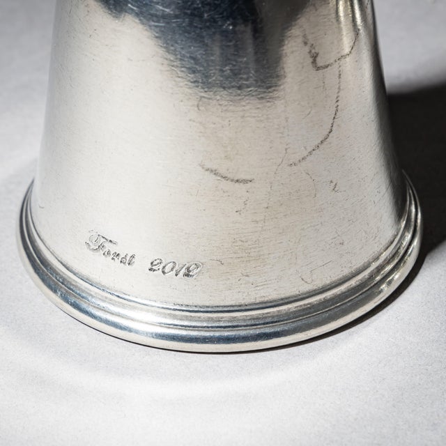 Late 20th Century Set of Six Pewter Stirrup Cups by Forst, Italy For Sale In New York - Image 6 of 9