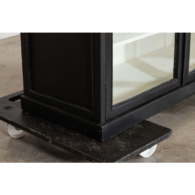 1900 - 1909 English Painted and Glazed Shop Display Cabinet, 1900s For Sale - Image 5 of 15