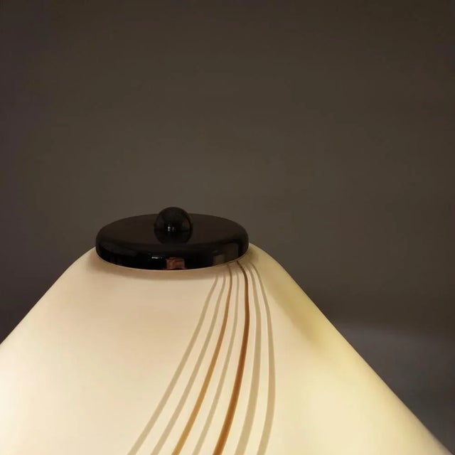 Brown Italian Murano Glass Table Lamp by Venini, 1970s For Sale - Image 8 of 11