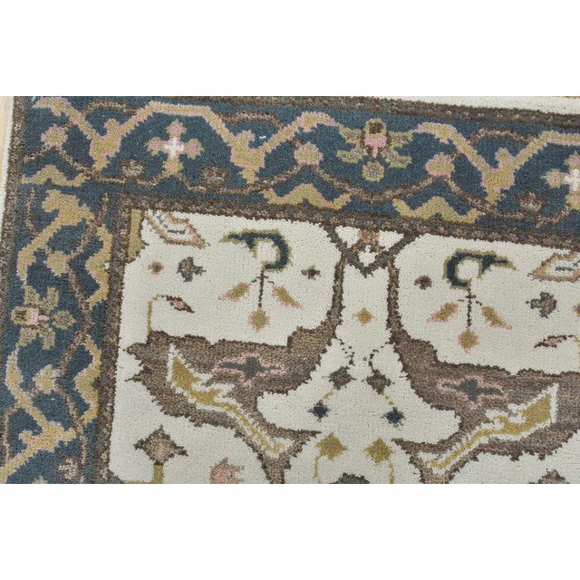 Oushak Rug 3’1” X 5’1” Ivory Wool Tribal Hand-Knotted Oriental Carpet For Sale In Philadelphia - Image 6 of 11