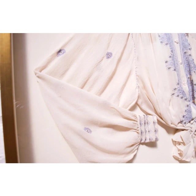 Framed Scandinavian Traditional Embroidered Blouse For Sale - Image 9 of 13