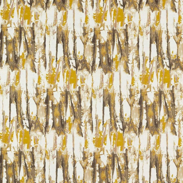 Harlequin Eco Takara Fabric in Ochre/Temple Grey For Sale
