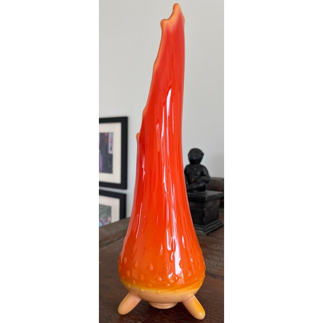 Mid 20th Century L. E. Smith Bittersweet Footed Swung Vase For Sale - Image 9 of 11