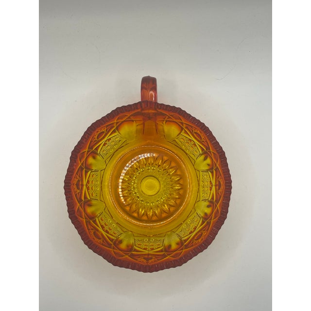 Art Nouveau Mid 20th Century Amberina Glass Decorative Bowls-a Pair For Sale - Image 3 of 5