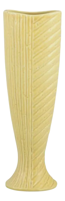Yellow Glaze Ceramic Vase in Chamotte Clay by Gunnar Nylund for Rörstrand