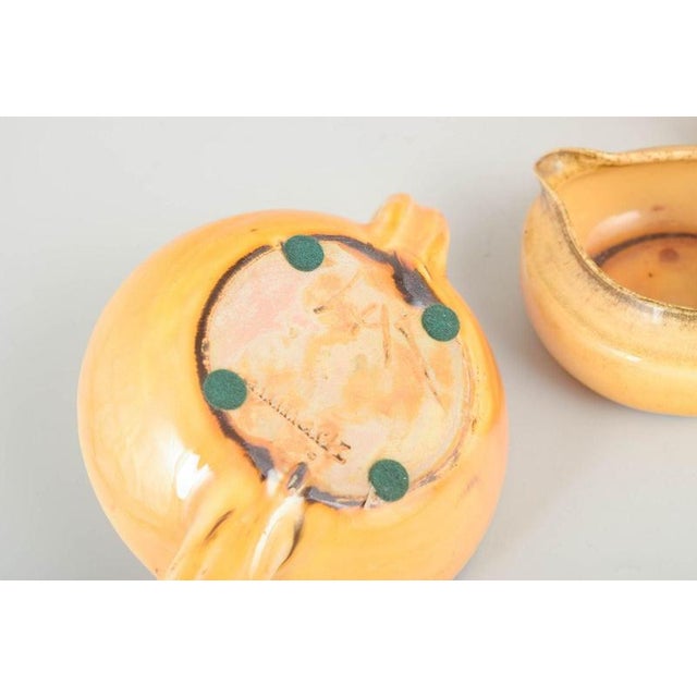 Ceramic Creamer, Sugar Bowl and Mug from Kähler, Denmark, 1930s, Set of 3 For Sale - Image 4 of 5