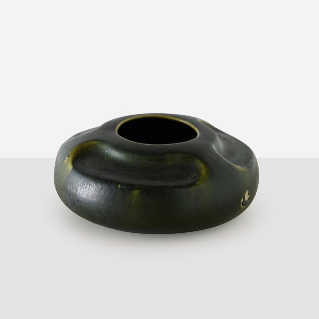 Description Green Glazed Vase by Arequipa Pottery United States, 1912 Stoneware vase by Arequipa Pottery, made in Fairfax,...