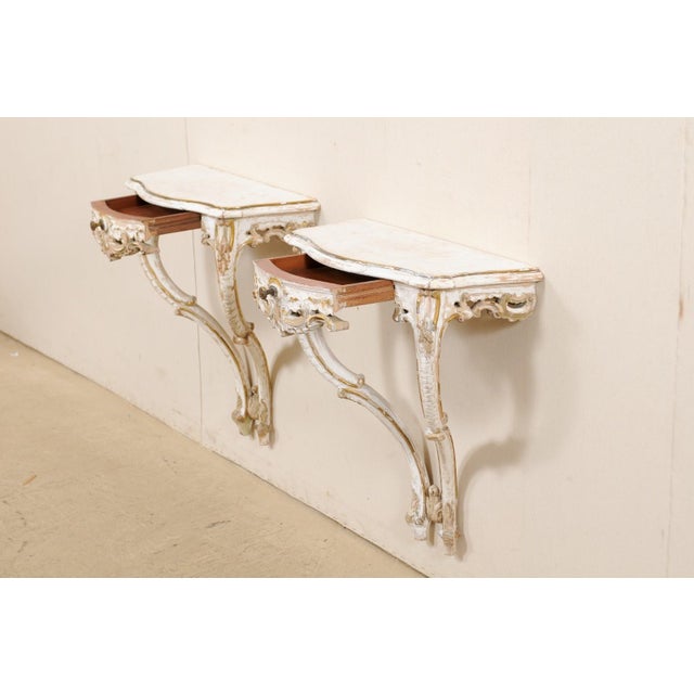 Italian Wall Mounted Consoles - A Pair For Sale In Atlanta - Image 6 of 13