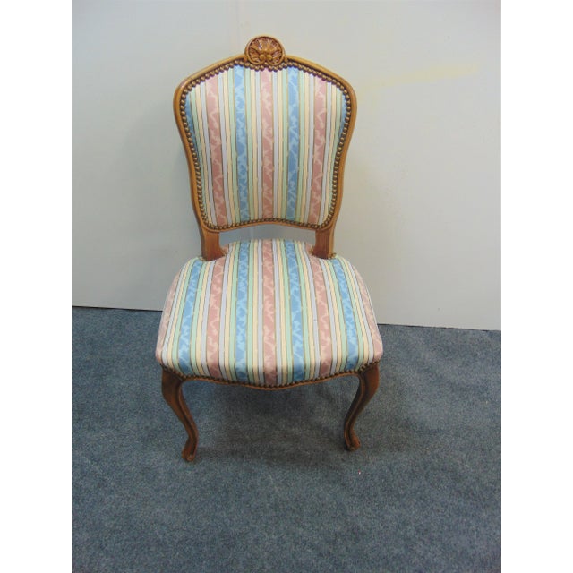 French Louis XV Style Carved Cherry Side Chair For Sale - Image 3 of 7