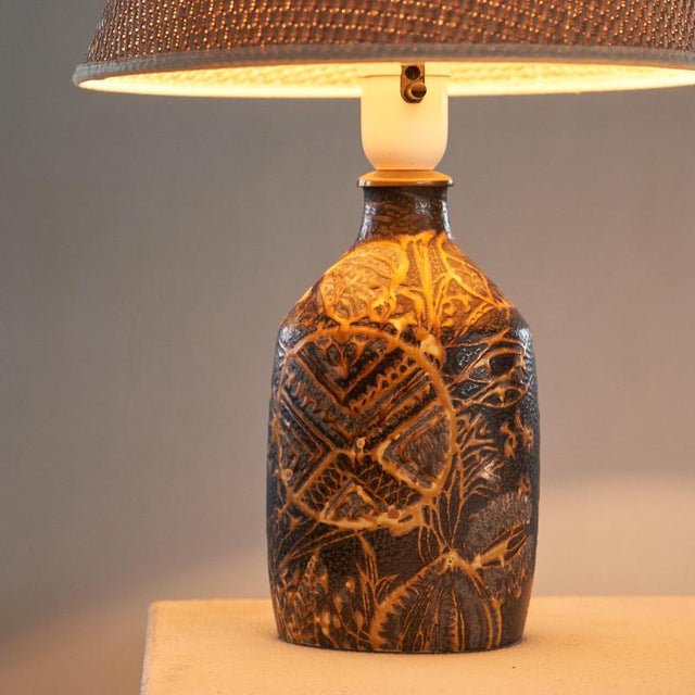 Danish Baca Table Lamp by Nils Thorsson for Royal Copenhagen, 1960s For Sale - Image 3 of 13