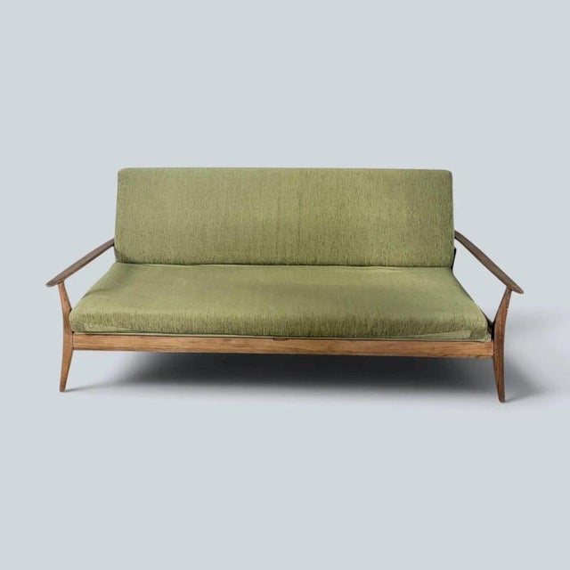 Mid-Century Danish Teak Three-Seater Daybed For Sale - Image 4 of 6