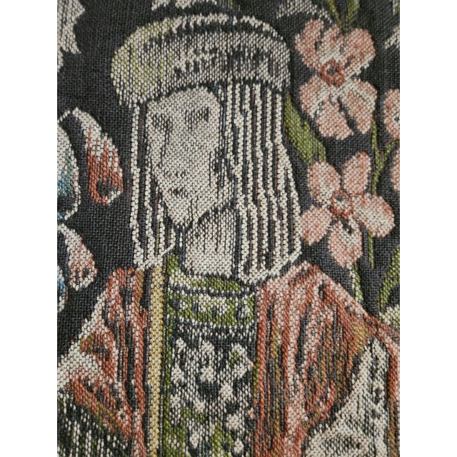 Large Medieval Renaissance Gothic Flemish Vorwerk Biblical Tapestry from Vorwerk, 1960s For Sale - Image 12 of 18