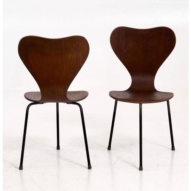 1960s Danish Chairs in Teak and Iron, 1960s, Set of 2 For Sale - Image 5 of 6