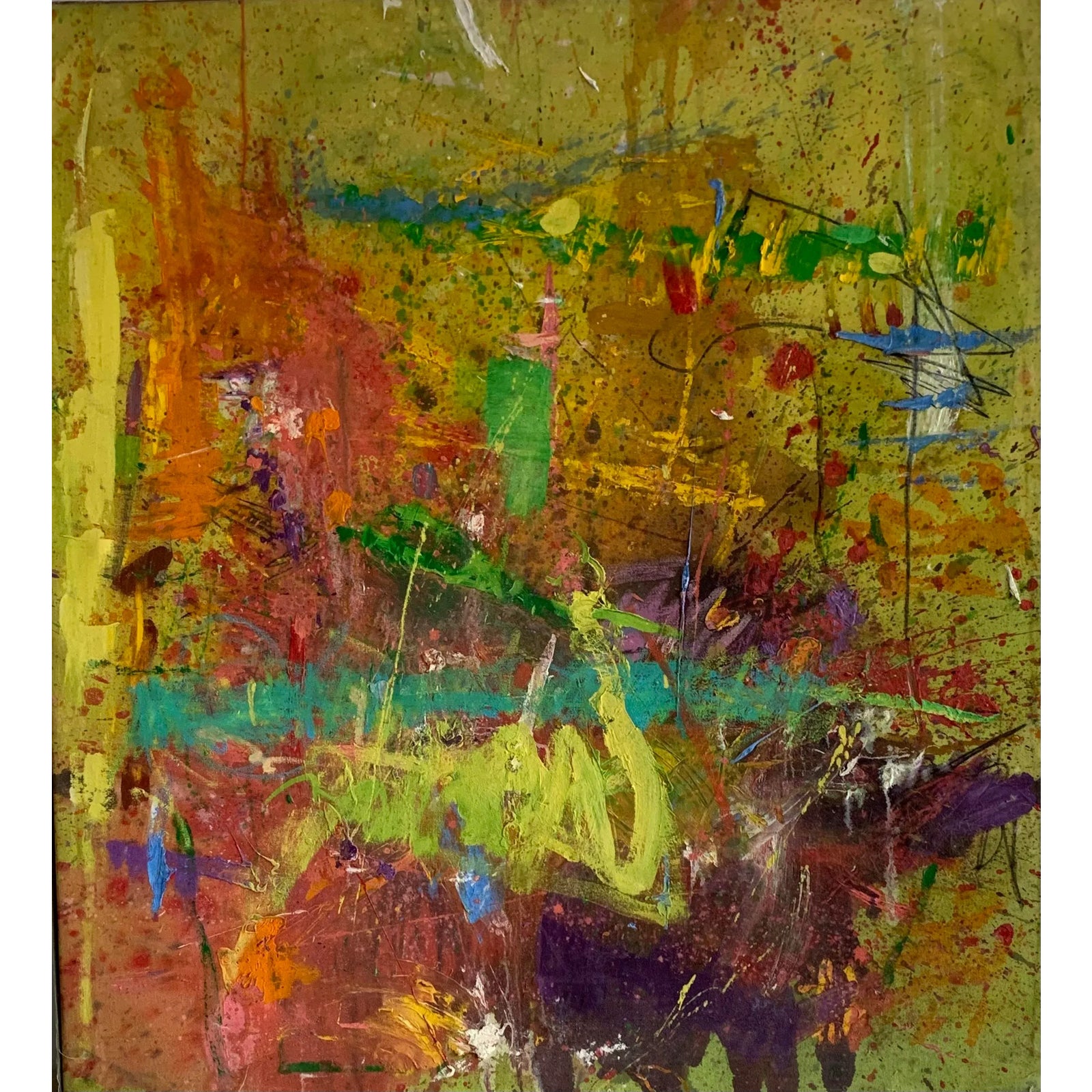 Early 21st Century Abstract Expressionist Painting | Chairish