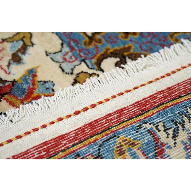 Extremely Fine Persian Qum Wool Rug 7'10'' X 10'11'' For Sale - Image 11 of 11